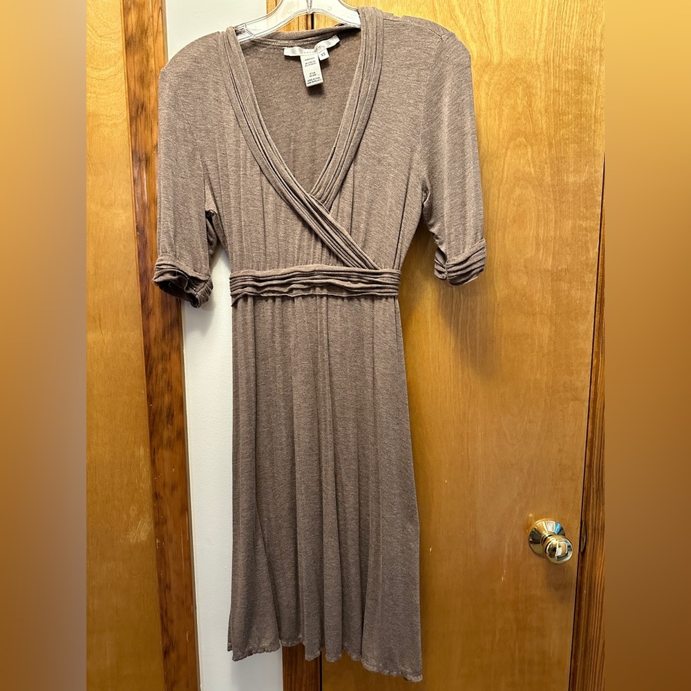 Studio M tan midi casual dress